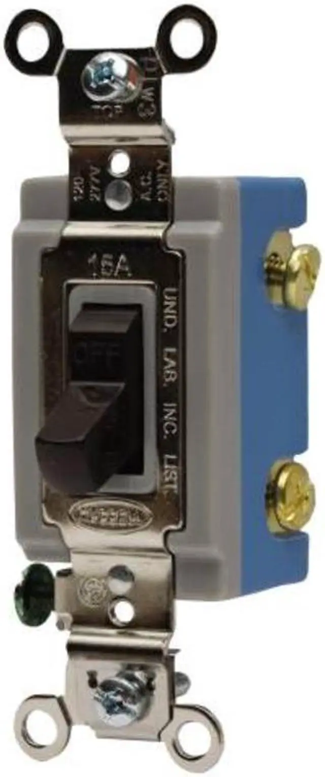 Alt view image 2 of 4 - HUBBELL WIRING DEVICE-KELLEMS HBL1201I Wall Swtch,1-Pol,120/277V,15A,Ivry,Toggl