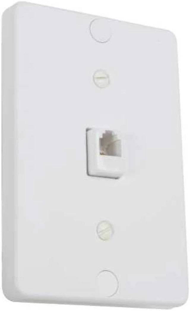 Main image of Surface Mount Wallphone Plate White Leviton Mfg Telephone Accessories 40253-W