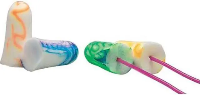 Alt view image 3 of 13 - SparkPlugs Single-Use Earplugs, Cordless, 33NRR, Random Color Patterns