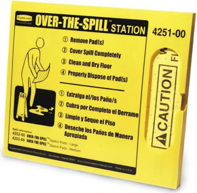Main image of Over-The-Spill Station Kit Yellow RUBBERMAID HOME Misc Signs, Numbers, Letters