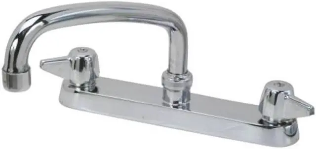 Alt view image 2 of 3 - Central Brass 0122-A Cast Brass 2-Canopy Swivel Kitchen Faucet, PVD Polished Chrome