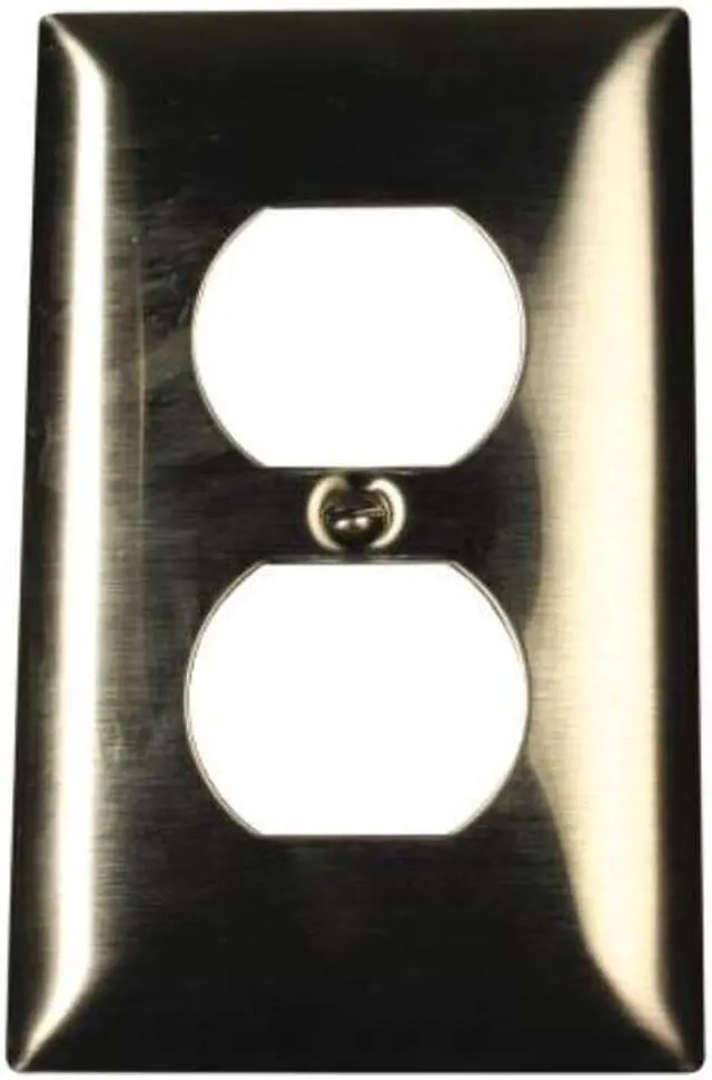 Alt view image 3 of 12 - HUBBELL WIRING DEVICE-KELLEMS SS8 Duplex Receptacle Wall Plate, Vertical,