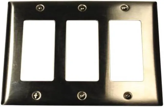 Alt view image 2 of 6 - HUBBELL WIRING DEVICE-KELLEMS SS263 Rocker Wall Plates and Box Cover, Number of