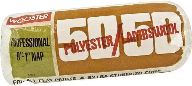 Main image of WOOSTER R297-9 9" Paint Roller Cover, 1" Nap, Knit Lambswool/Polyester