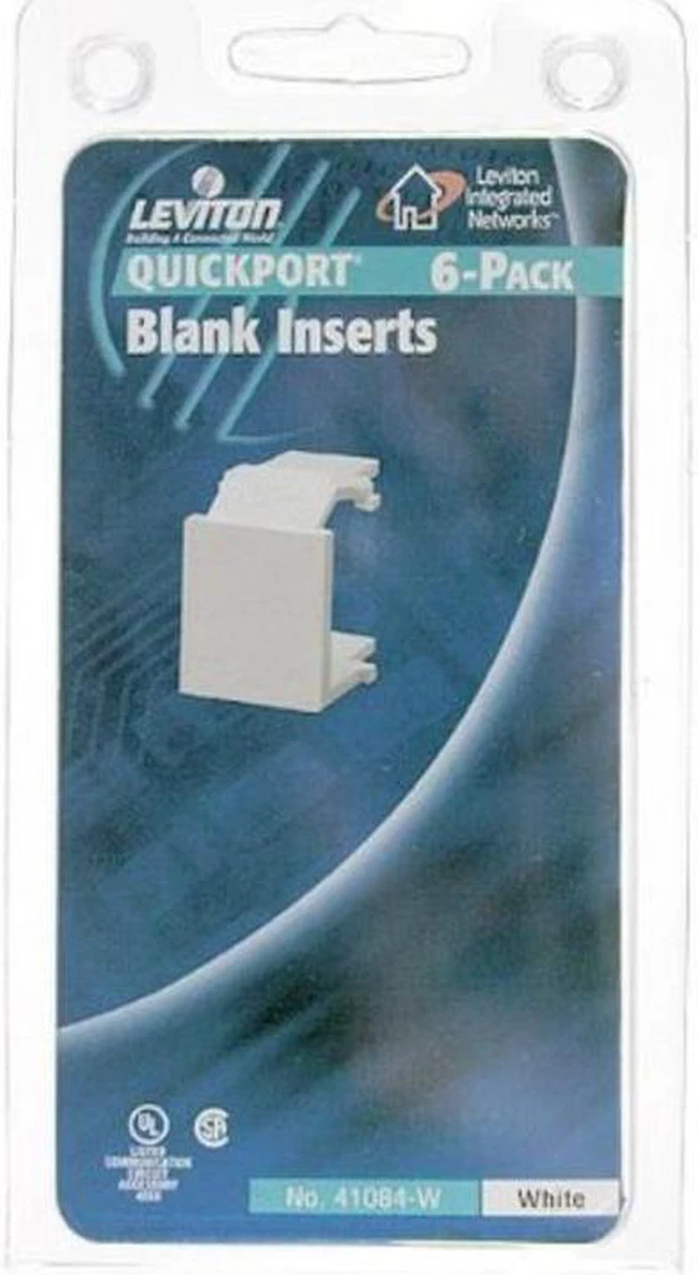 Alt view image 2 of 3 - Quickport Blank Insert, White Leviton Standard Receptacle Plates R04-41084-W
