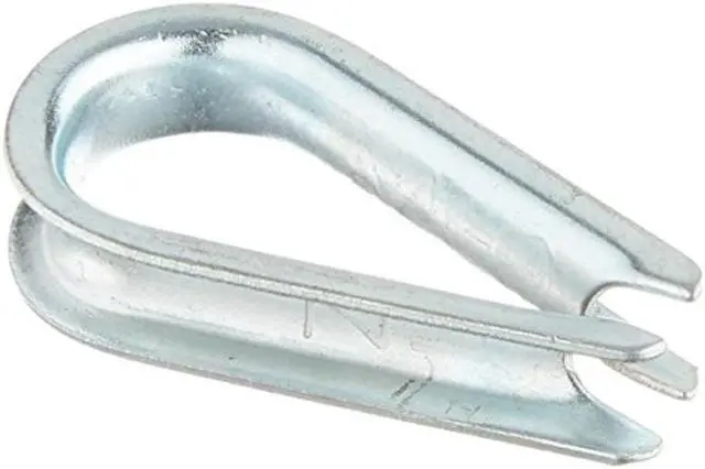 Alt view image 2 of 4 - 1/4" Zinc Plated Rope Thimble National Hardware Cable N176-818 038613176812