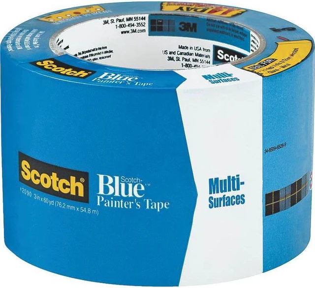 Main image of Blue Painter's Tape 3" X 60 Yardss 3M Masking Tapes and Paper 2090-3A Blue