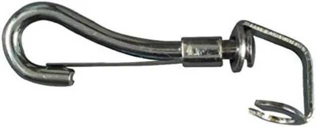 Alt view image 2 of 2 - 1/4" X 3-11/16" Zinc Plated Open Swivel Eye Chain Snap National Hardware