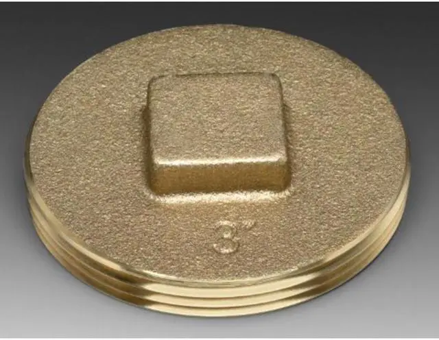 Main image of OATEY 42374 Cleanout Plug,4 In,Brass