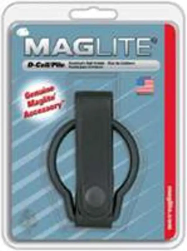 Main image of Maglite ASXD036 Black Plain Leather D-Cell Flashlight Belt Holster/Holder