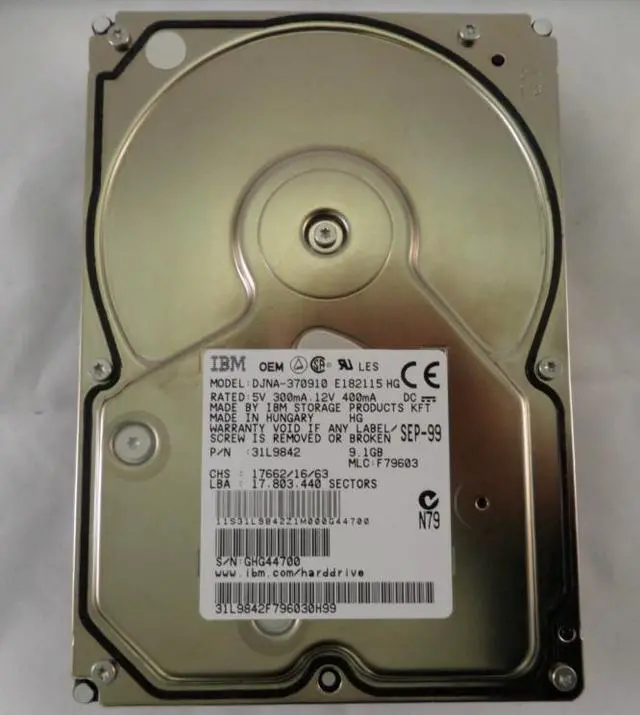 Alt view image 3 of 5 - IBM 9.1Gb IDE 7200rpm 3.5in HDD ( 31L9842 DJNA-370910  IBM )