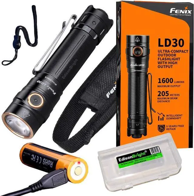 Alt view image 2 of 4 - Fenix LD30 Ultra-Compact LED Flashlight  -1600 Lumens- (6942870307022)