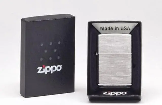Alt view image 4 of 19 - Zippo ZOZO28181 Lighter Linen Weave Chrome 28181