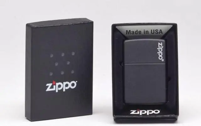 Alt view image 4 of 20 - Zippo Matte Black with Logo Lighter