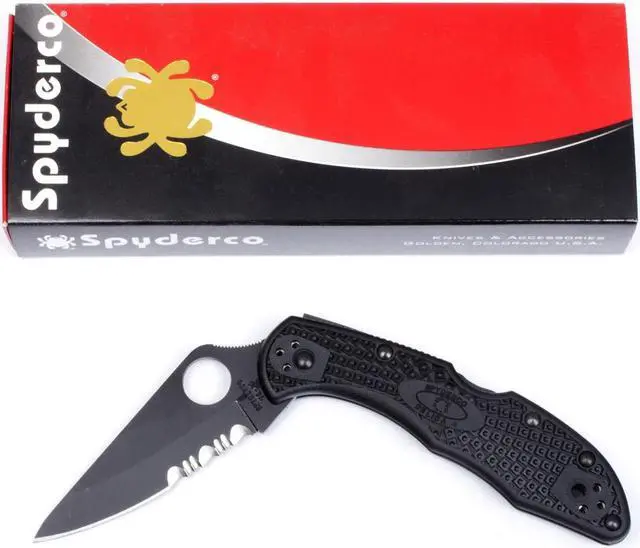 Main image of Spyderco Delica4 Folder Knife 2.9" Partial Titanium Carbonitride Vg10 SS 499Ssg1