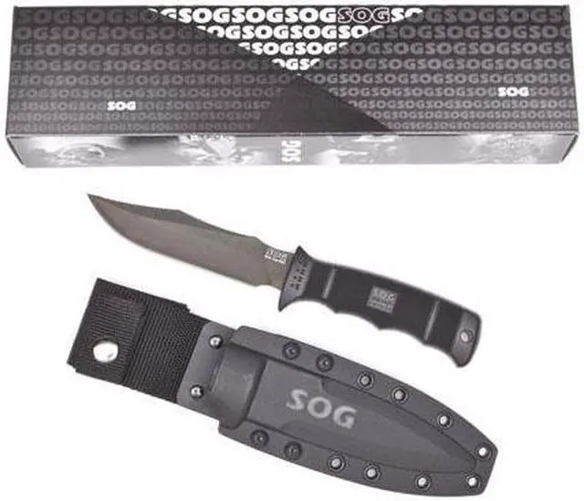 Alt view image 3 of 13 - SOG Seal Pup Elite Black Tini Straight Knife E37S-K