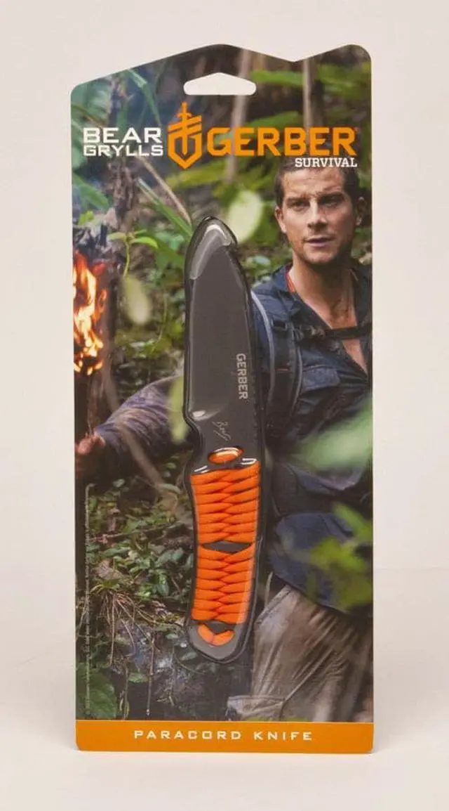 Alt view image 2 of 12 - Gerber Bear Grylls Paracord Fixed Blade Knife 31-001683