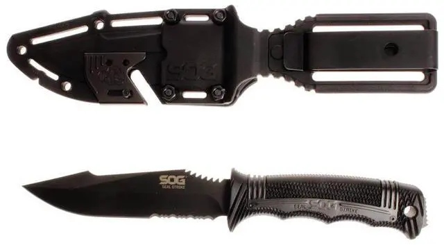Main image of SOG SEAL Strike Blk TiNi Deluxe Sheath Fixed Blade SS1003 CP