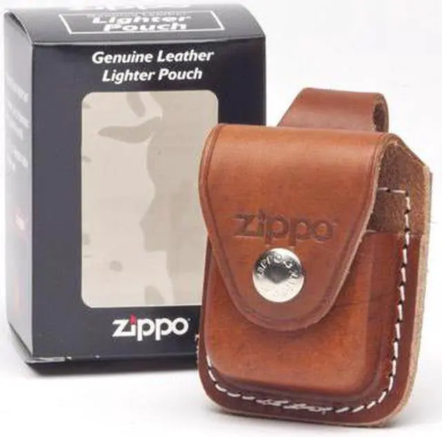 Alt view image 8 of 14 - Zippo ZO17040 Lighter Lighter Pouch Brown Leather Attaches To Belt W/ Loop These