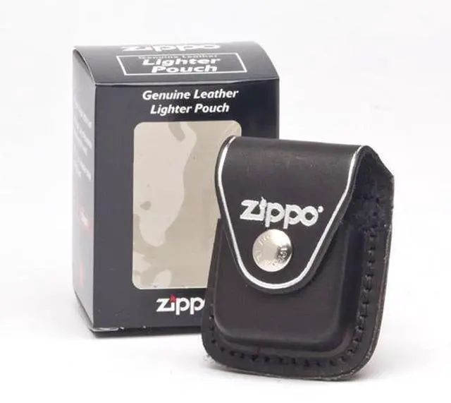 Alt view image 12 of 20 - Zippo ZO17060 Lighter Lighter Pouch Black Leather Attaches To Belt W/ Clip Thes