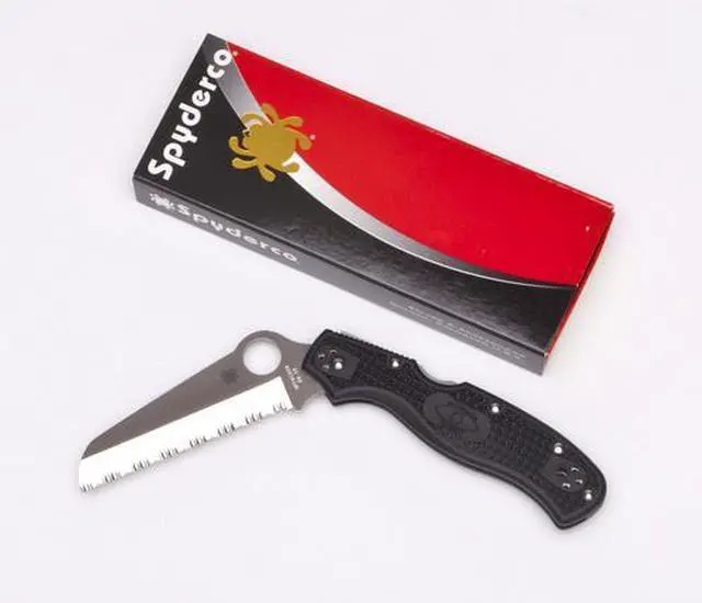 Alt view image 2 of 15 - Spyderco Rescue 3 Lightweight Knife (Black)