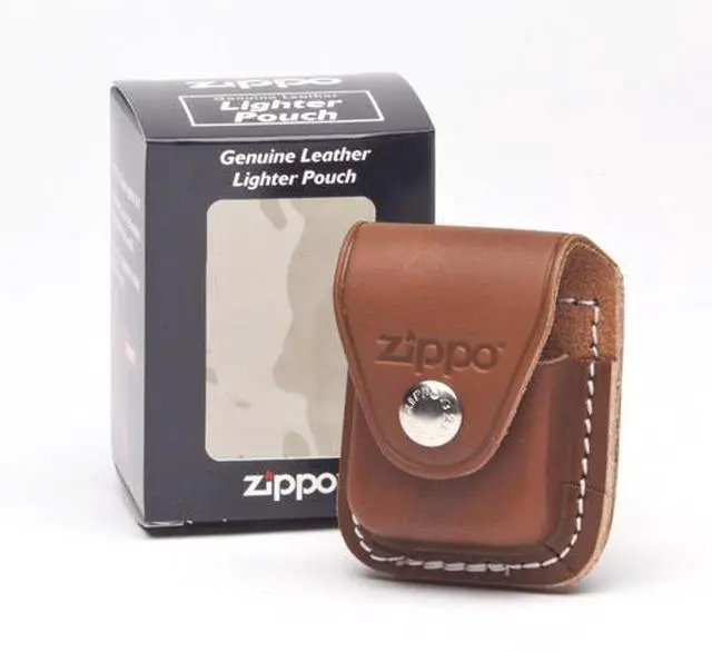 Alt view image 6 of 9 - Zippo ZO17020 Lighter Lighter Pouch Brown Leather Attaches To Belt W/ Clip Light