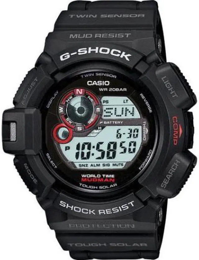 Alt view image 5 of 13 - Casio G9300-1 Men's G-Shock Moon Phase World Timer Alarm Watch
