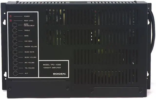 Alt view image 4 of 12 - Bogen TPU100B Telephone Paging Amplifier - Black