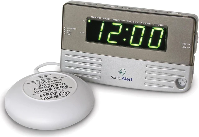 Alt view image 2 of 6 - SONIC BOMB SB200SSEU ALARM CLOCK W/ BED SHAKER