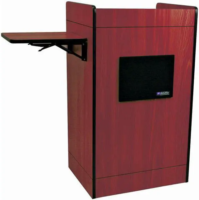 Alt view image 2 of 6 - MULTIMEDIA COMPUTER LECTERNNON-SOUND-MAHOGANY