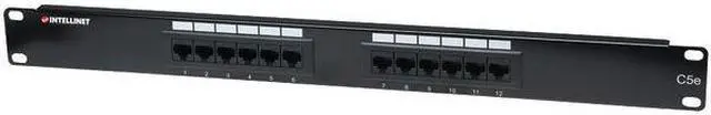Alt view image 2 of 3 - INTELLINET 513531 CAT-5E Patch Panel, 12-Port
