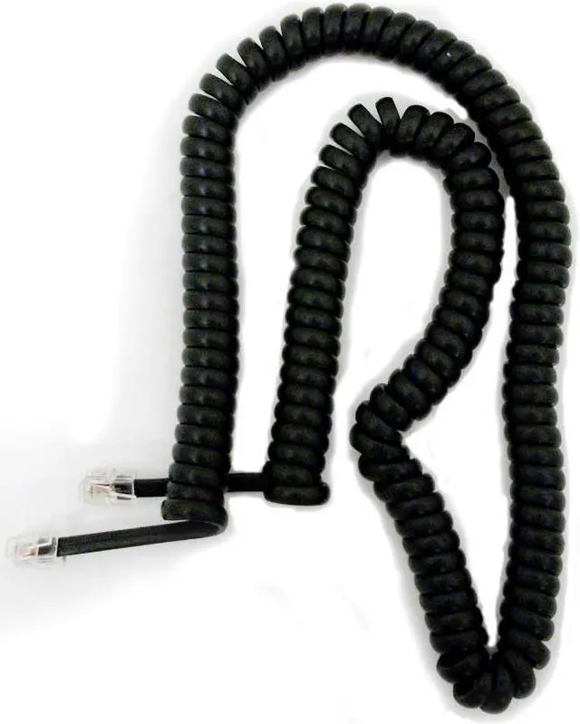Alt view image 2 of 7 - ICC GCHA444012-FBK 12ft Black Handset Cord