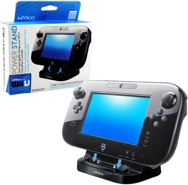 Alt view image 3 of 8 - Nyko Power Stand (Black) - Angled charging dock for Wii U GamePad