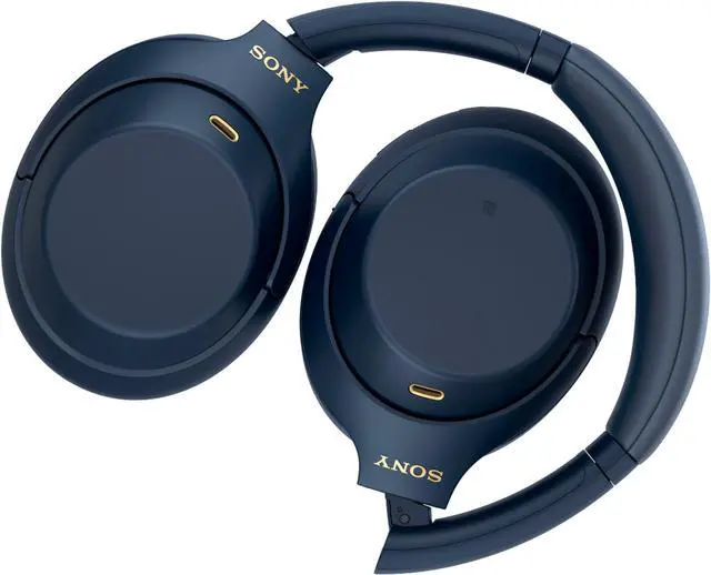 Alt view image 6 of 7 - Sony WH-1000XM4 Wireless Noise-Cancelling Over-the-Ear Headphones Midnight Blue