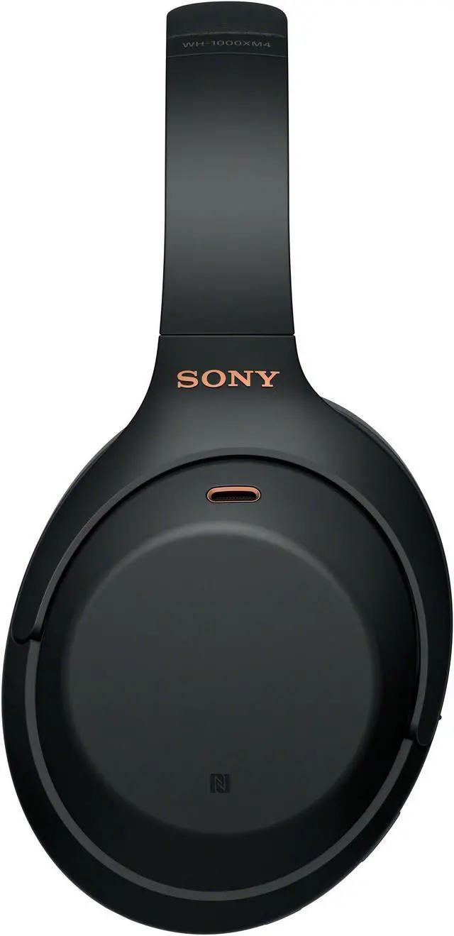 Alt view image 5 of 10 - Sony WH-1000XM4 Wireless Noise-Cancelling Over-the-Ear Headphones - Black