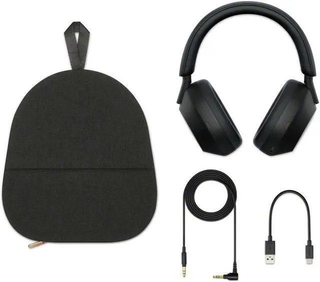 Alt view image 7 of 20 - Sony WH-1000XM5/B Wireless Industry Leading Noise Canceling Bluetooth Headphones (Black)