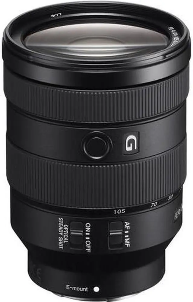 Alt view image 9 of 10 - Sony SEL24105G - 24 mm to 105 mm - f/4 - Zoom Lens for Sony E - Designed for Camera - 77 mm Attachment - 0.31x Magnification - 4.4x Optical Zoom - Optical IS - 4.5"Length - 3.3"Diameter