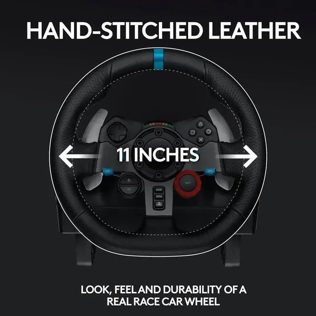 Alt view image 8 of 10 - Logitech G29 Driving Force Racing Wheel For Playstation 3 And Playstation 4 - Cable - USBPlayStation 3, PlayStation 4, PC - Force Feedback - Black