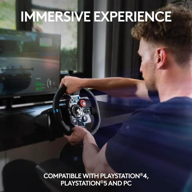 Alt view image 9 of 10 - Logitech G29 Driving Force Racing Wheel For Playstation 3 And Playstation 4 - Cable - USBPlayStation 3, PlayStation 4, PC - Force Feedback - Black