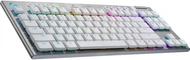 Alt view image 10 of 10 - Logitech G915 TKL Lightspeed Mechanical Wireless Gaming Keyboard RGB GL Tactile Switch (920-009660), White