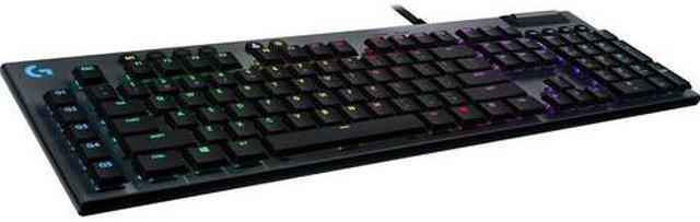 Alt view image 2 of 11 - Logitech G815 LIGHTSYNC RGB Lighting Mechanical Wired Ultra Slim Gaming Keyboard GL Clickly for PC 920-009087 - Black