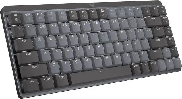 Alt view image 2 of 2 - Logitech 920-010552 MX Mechanical Mini Wireless Keyboard - Logitech White Clicky - Bluetooth - Logi Bolt - USB Type-C - Lithium-Ion Polymer - Graphite