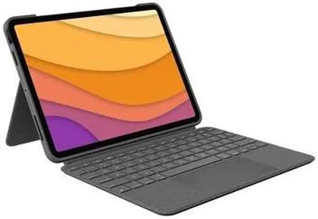 Alt view image 3 of 3 - Logitech Combo Touch Keyboard/Cover Case Apple iPad Air (4th Generation), iPad Air (5th Generation) Tablet - Oxford Gray - Scrape Resistant, Bump Resistant, Slip Resistant - Woven Fabric Body - ...