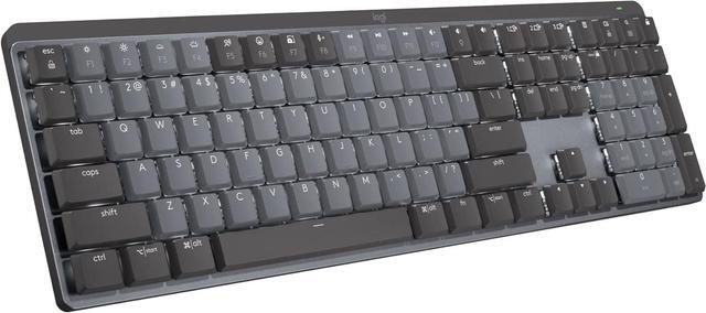 Alt view image 2 of 2 - Logitech Master Series MX Mechanical Wireless Illuminated Performance Keyboard - Wireless Connectivity - Bluetooth/RF - 32.81 ft - PC, Mac - Mechanical/MX Keyswitch - Graphite
