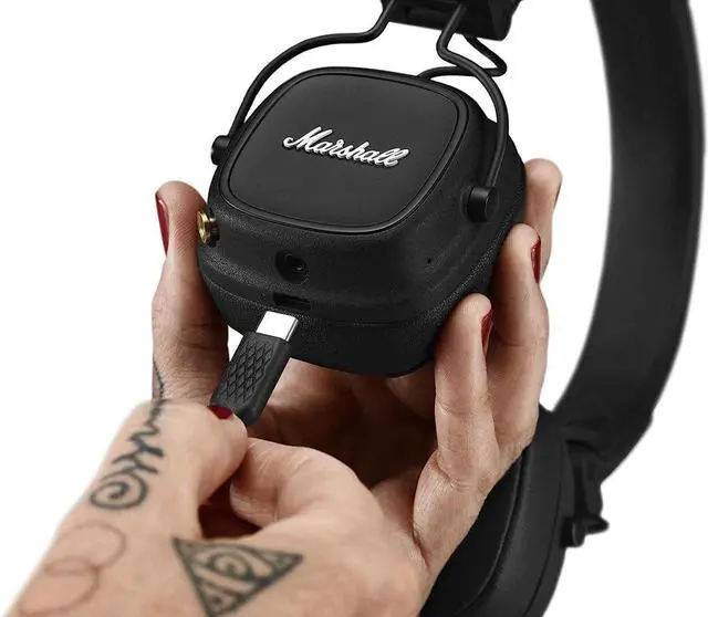 Alt view image 9 of 10 - Marshall - Major IV Bluetooth  Headphone with wireless charging - Black