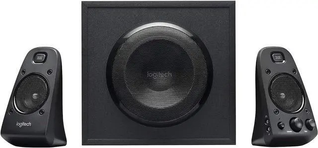 Alt view image 10 of 10 - Logitech 980-000402 Z623 200 Watts RMS power Home Speaker System WITH Subwoofer, Satellite, 2.1 Captivating THX Sound for your music, movies, and games Audio Input	RCA, Auxiliary - Black