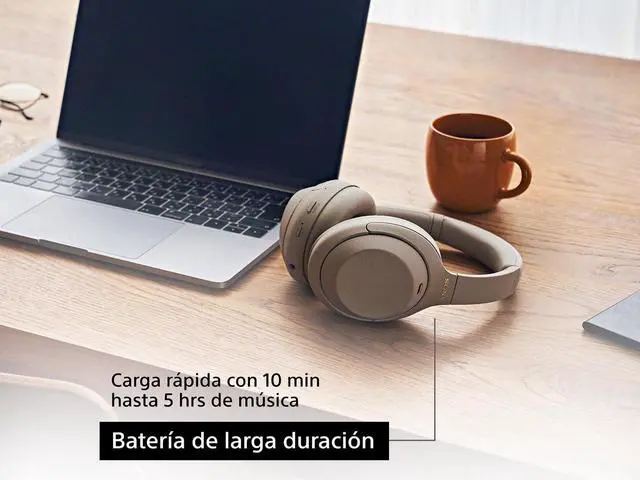 Alt view image 4 of 7 - Sony WH-1000XM4 Wireless Noise-Cancelling Over-the-Ear Headphones - Silver