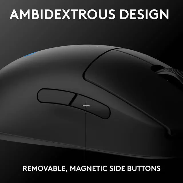 Alt view image 6 of 8 - Logitech G PRO 2 LIGHTSPEED Wireless Gaming Mouse, Right- or Left-Handed Mouse with up to 4 Customizable and Switchable Magnetic Side Buttons, 44K DPI Sensor, USB-C Charging, for PC/Mac