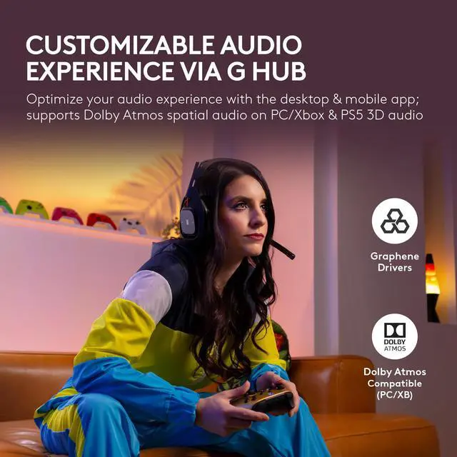 Alt view image 6 of 6 - Astro A50 (Gen 5) Black English
