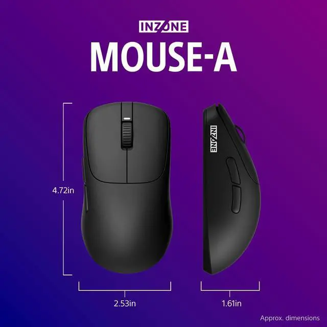 Alt view image 2 of 7 - Sony INZONE Mouse-A 48g Ultra Lightweight Wireless Esports Gaming Mouse